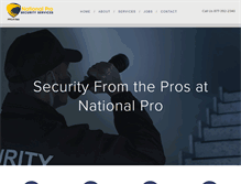 Tablet Screenshot of nationalprosecurityservices.com